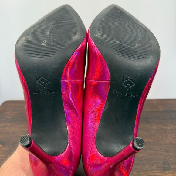 Katy Perry The Sissy hot pink iridescent 4” heel size 10 - Picture 10 of 10